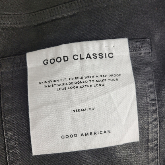 New Good American Good Classic Leather Coated High Waist Slim Ankle Jeans - Picture 11 of 14